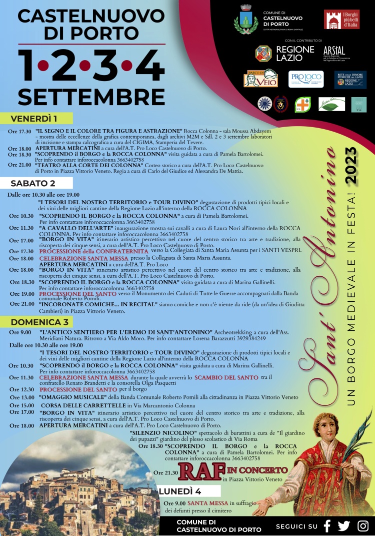 PROGRAMMA FESTEGGIAMENTI SANT’ANTONINO 2023